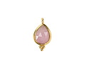 Kunzite w/ Gold Finish Faceted Teardrop Focal 10x12mm