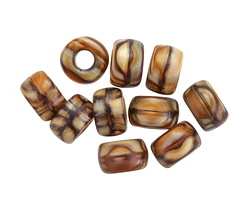 Czech Glass Cappuccino Swirl Roller 9mm
