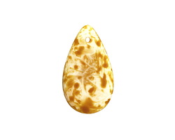 Czech Glass Matte White Picasso Teardrop 30x18mm