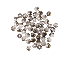 Czech Glass Crystal w/ Antique Silver Round Druk 3mm