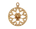 Nina Designs Bronze Gothic Window w/ Skull Focal 25x31mm