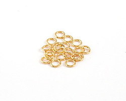 Gold (plated) Soldered Jump Ring 6mm, 18 gauge