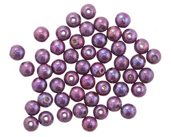 Czech Glass Luster Gladiola Round Druk 4mm