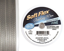 Soft Flex Satin Silver .014" (Fine) 21 Strand Wire 30ft.