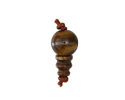 Tiger Iron Round Guru Bead 10mm