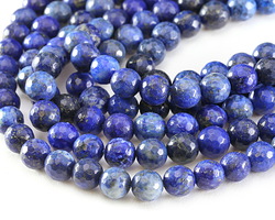 Lapis Faceted Round 8mm