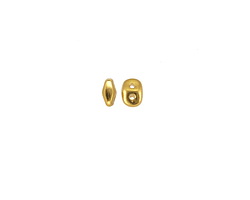 Cymbal Melakonas 24k Gold (plated) SuperDuo Bead Substitute 3x5mm