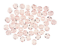 Czech Glass Rosaline Fire Polished Round 4mm