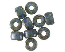 Czech Glass Sapphire Picasso Roller 9mm