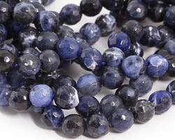 Sodalite Faceted Round 8mm