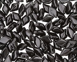 Jet GemDuo 8x5mm Seed Bead
