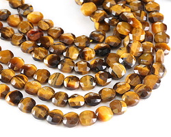 Tiger Eye Microfaceted Square 8mm