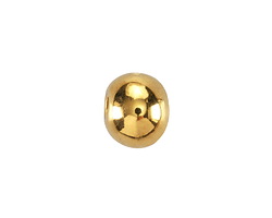Mykonos Metalized Ceramic Gold Rondelle 10x13mm