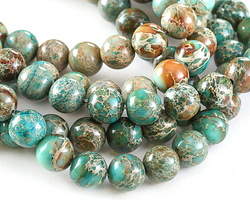 Turquoise Impression Jasper Round 12mm