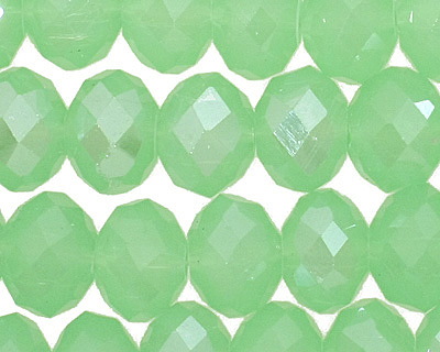 Green Opal Crystal Faceted Rondelle 10mm
