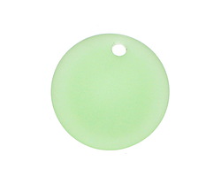 Peridot Beach-Style Glass Concave Coin 24mm
