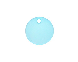 Turquoise Bay Beach-Style Glass Concave Coin 18mm