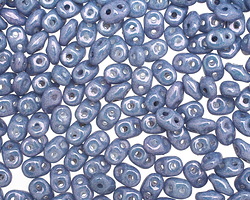 Opaque Luster Blue SuperDuo 2x5mm Seed Bead