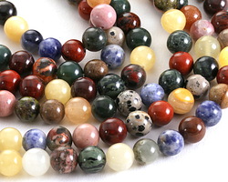 Earth Tones Gemstone Mix Round 8mm