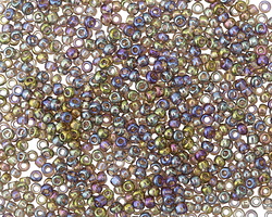 Rainbow Black Diamond Round 11/0 Seed Bead