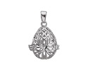 Silver Finish Filigree Teardrop Diffuser Locket 22x36mm