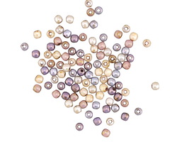 Czech Glass Fruit Cake Round Druk 2mm