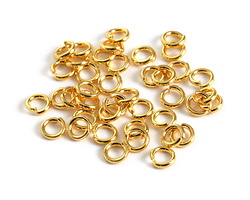 Gold (plated) Stainless Steel Jump Ring 4mm, 20 gauge