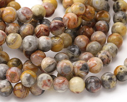 Crazy Lace Agate Round 8-9mm