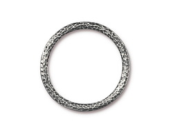 TierraCast Antique Pewter (plated) 1.25" Hammertone Ring 32mm
