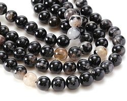 Sunset Black Tourmaline Round 10mm