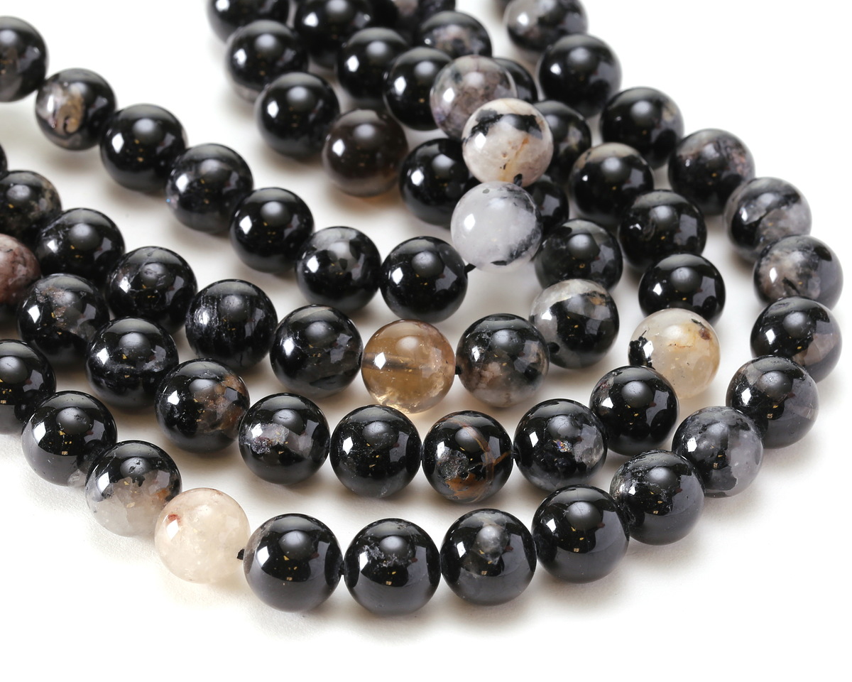 Sunset Black Tourmaline Round 10mm