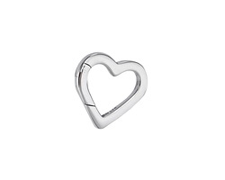 Nina Designs Sterling Silver Heart Charm Holder 15x15mm