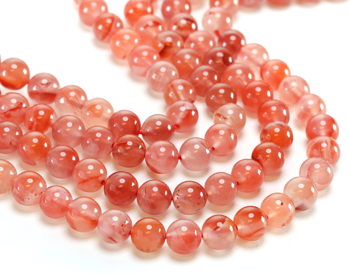 Nanhong Agate (Southern Red Agate) Round 8mm