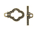 Mykonos Antique Brass (plated) Guinevere Toggle Clasp 21x31, Bar 29mm