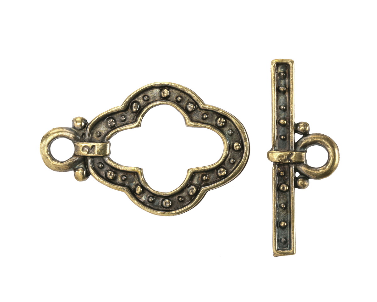 Mykonos Antique Brass (plated) Guinevere Toggle Clasp 21x31, Bar 29mm