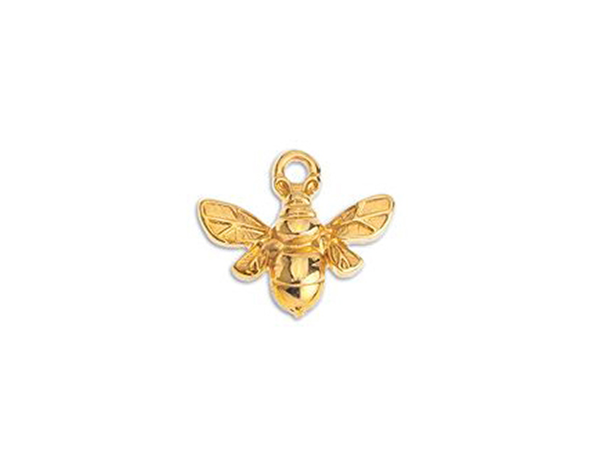 24K Gold (plated) Bee Focal 15x13mm