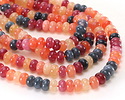 Sunset Mix Agate Rondelle 5x8mm