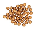 Czech Glass Matte Metallic Goldenrod Fire Polished Round 4mm