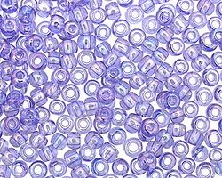 TOHO Transparent Rainbow Light Sapphire Round 6/0 Seed Bead