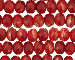 Czech Glass Spice Fire Polished Rondelle 6x9mm