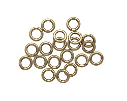 Antique Brass Soldered Jump Ring 4mm, 18 gauge