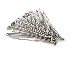Antique Silver (plated) Eye Pin 2", 20 gauge