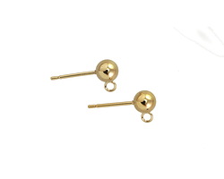 14K Gold Filled Ball w/ Loops Post Earring 5mm