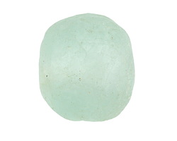 African Recycled Glass Azul Large Tumbled Round 20-23x22-26mm