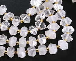 Rock Crystal Quartz Side-Drilled Point 6x11mm