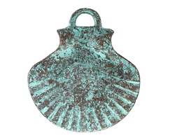 Mykonos Copper (plated) Patina Scallop Shell Pendant 33x36mm
