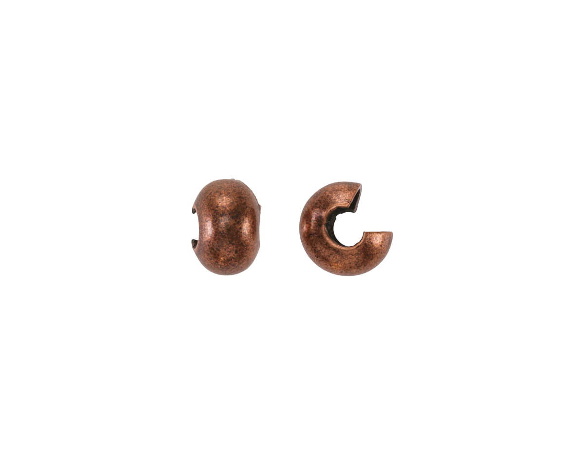 Antique Copper (plated) Crimp Cover 6mm