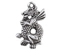 Mykonos Antique Silver (plated) Scaled Dragon Focal 19x33mm