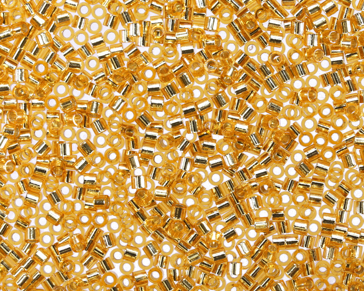Miyuki Delica Silver Lined Gold (DBS0042) 15/0 Seed Bead