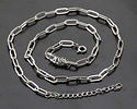 Stainless Steel Paperclip Chain, 18" Finished w/ 7 jump rings & 2" extender, 11x4mm links